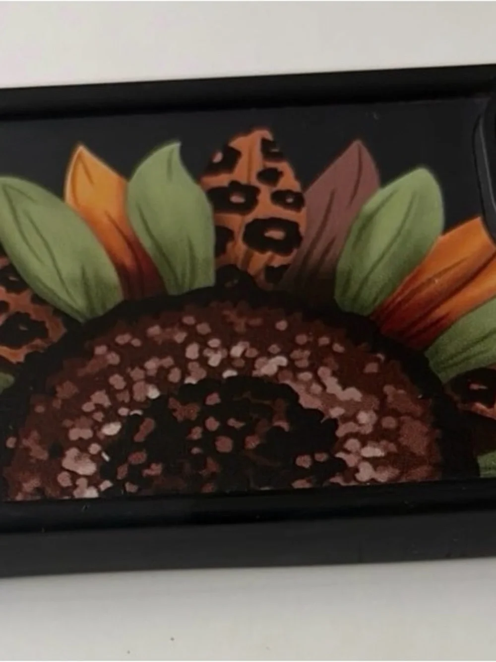 Sunflower Leopard Print Black IPhone 12 ProMax Case - Unbranded